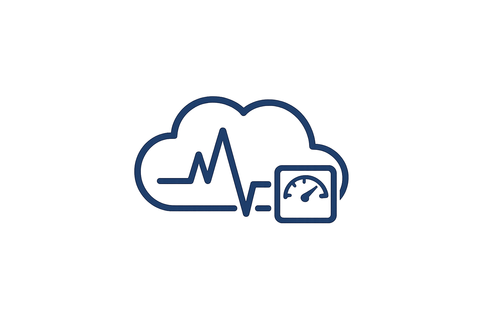 Cloud Health and System Status icon representing real-time monitoring and performance visibility